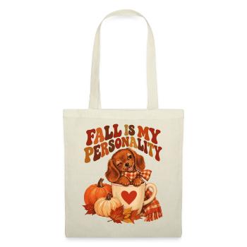 Fall Is My Personality Dachshund Puppy - Stoffbeutel - Natur - Vorne