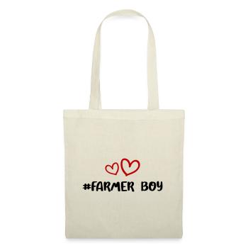 Fermier garçon coeur amour - Sac en tissu - nature - Devant
