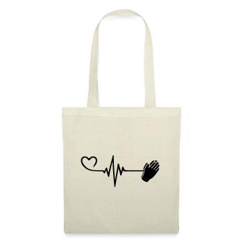 Pouls de prière Amour du cœur - Sac en tissu - nature - Devant