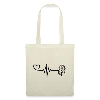 Dice Casino Pulse Heart Love - Tote Bag - nature - Front