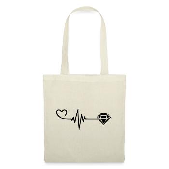 Diamond Pulse Heart Love - Sac en tissu - nature - Devant