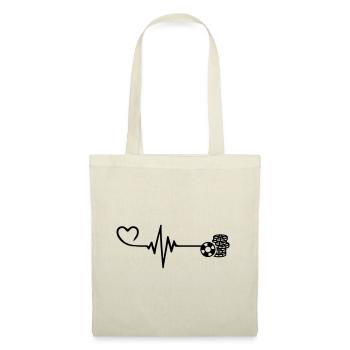 Poker chip pulse heart love - Tote Bag - nature - Front