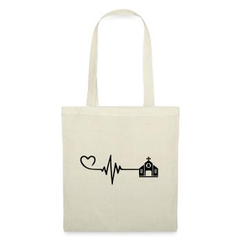 Église Pulse Coeur Amour Foi - Sac en tissu - nature - Devant