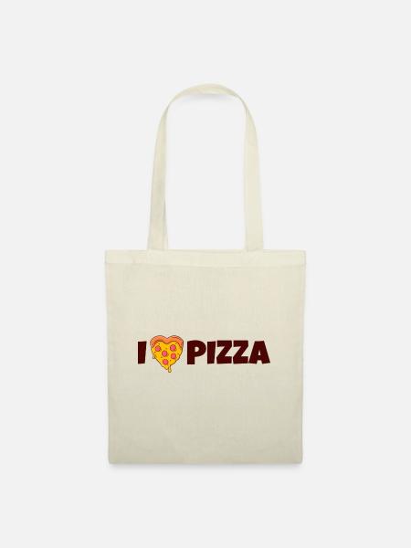 I Love Pizza - Stoffbeutel - Natur