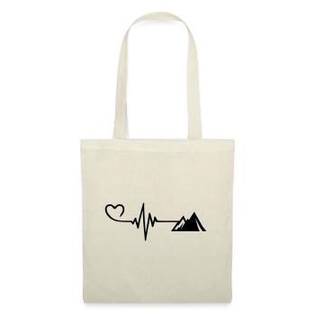 Mountains Puls Love - Stoffbeutel - Natur - Vorne