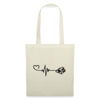 Amour du cœur Gold Pulse - Sac en tissu - nature - Devant