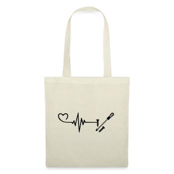 Screwdriver Heart Pulse Heartbeat - Tote Bag - nature - Front