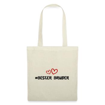 Bester Bruder Herz Liebe - Stoffbeutel - Natur - Vorne