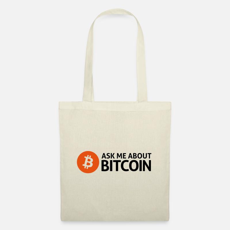 bitcoins - Stoffbeutel - Natur