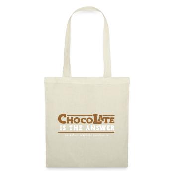Le chocolat est la réponse - Sac en tissu - nature - Devant