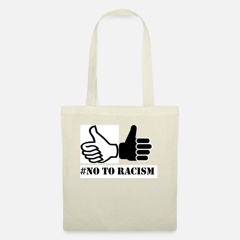 Say No To Racism Geschenk Geschenksidee - Stoffbeutel - Natur