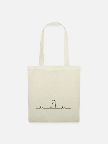 Cat love, heartbeat - Tote Bag - nature