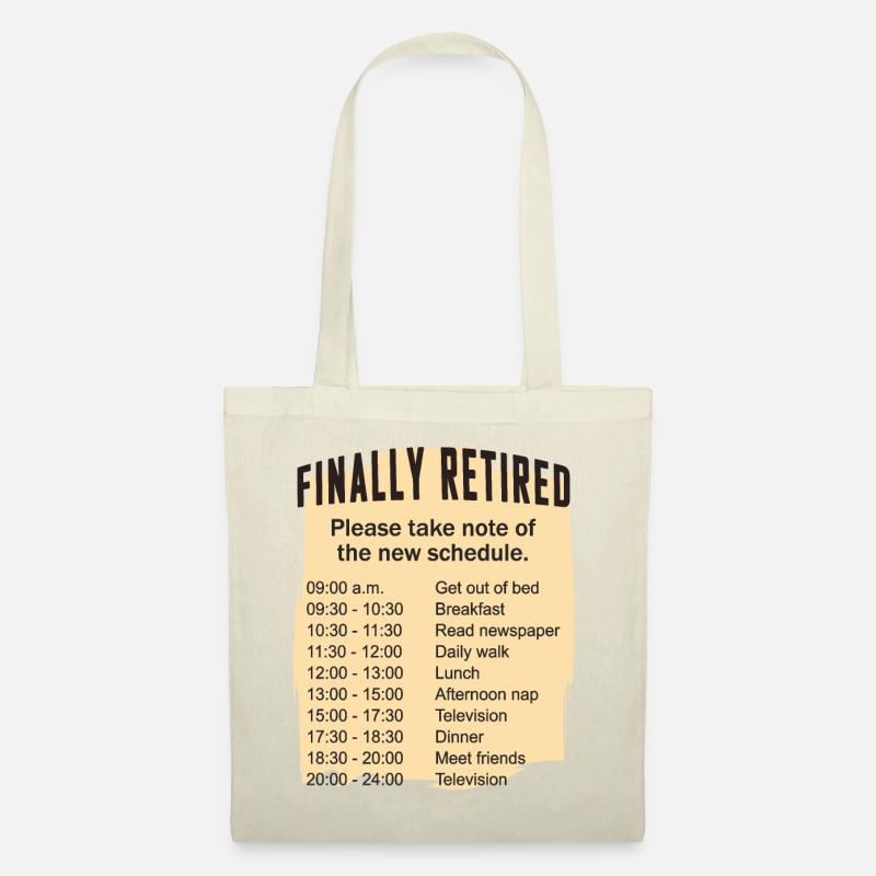Retired Schedule Daily Routine - Tote Bag - nature