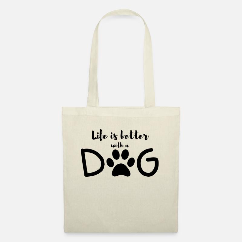 Better with a dog - Stoffbeutel - Natur