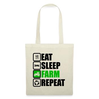 Eat sleep farm repeat - Tote Bag - nature - Front