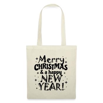 Joyeux Noël, Bonne Année - Sac en tissu - nature - Devant