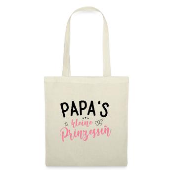 Prinzessin Tochter Baby Girl Mädchen Papa Geschenk - Stoffbeutel - Natur - Vorne