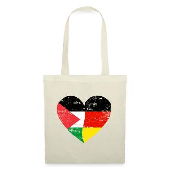 Palestine Allemagne drapeau coeur - Sac en tissu - nature - Devant