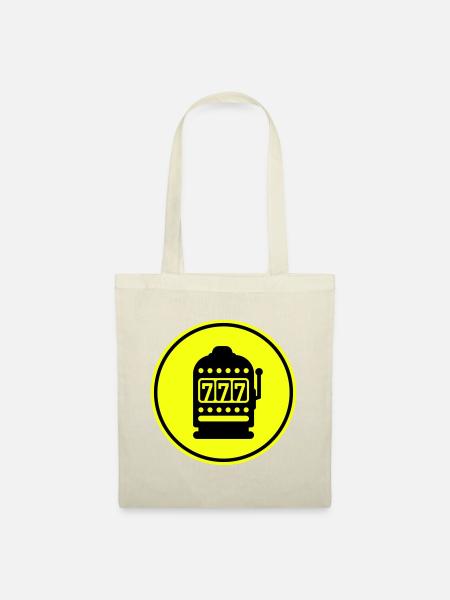 Einarmiger bandit Silhouette icon - Stoffbeutel - Natur
