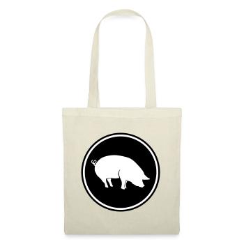 Animal porcin - Sac en tissu - nature - Devant