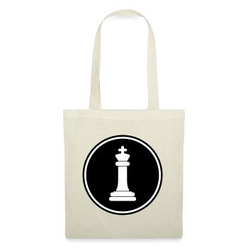 pièce d'échecs roi - Sac en tissu - nature - Devant