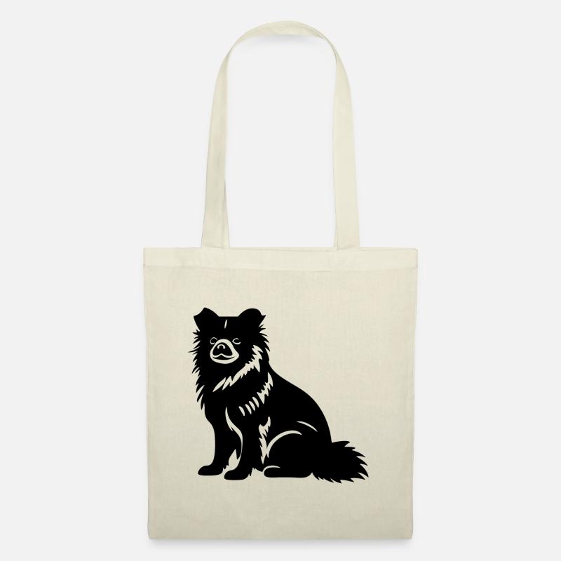 Zwergspitz Hund Pomeranian - Stoffbeutel - Natur