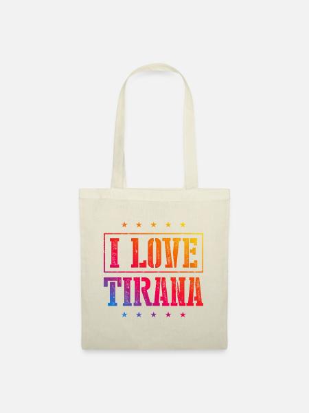 I Love Tirana - Stoffbeutel - Natur