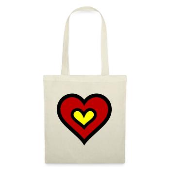 Symbole du cœur Amour - Sac en tissu - nature - Devant