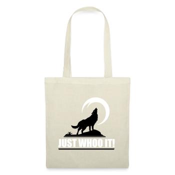 Loup dans la lune - juste whoo! - Sac en tissu - nature - Devant