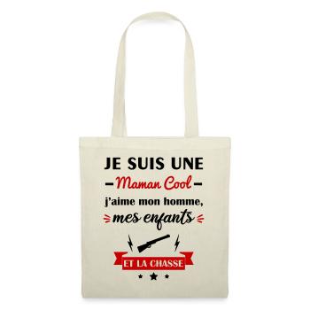 Maman cool chasse, chasseuse, fête des mères - Sac en tissu - nature - Devant