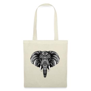 Elefant Portrait - Stoffbeutel - Natur - Vorne
