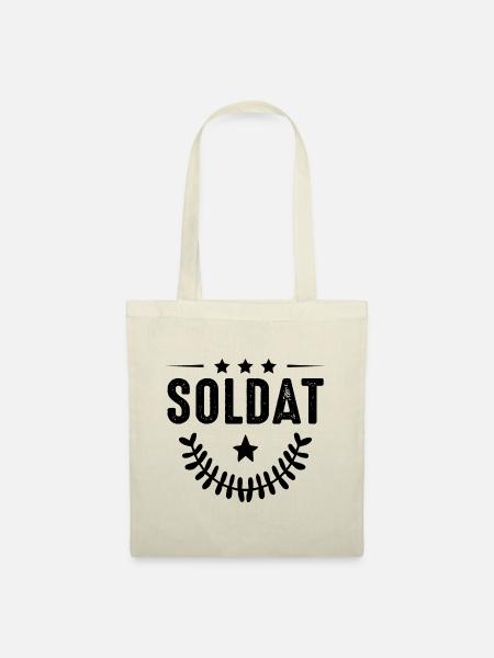 Soldat Beruf - Stoffbeutel - Natur