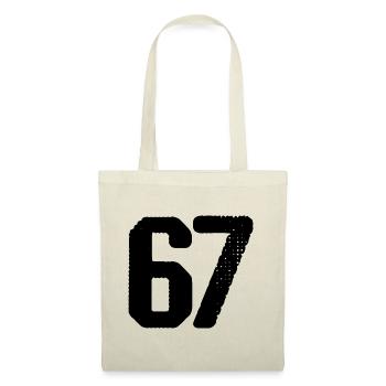 67 Zahl Trikot - Stoffbeutel - Natur - Vorne