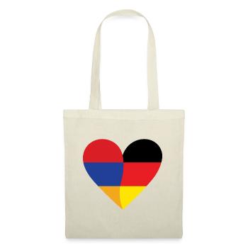 Arménie Allemagne Cœur - Sac en tissu - nature - Devant