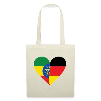 Ethiopia Germany Heart - Stoffbeutel - Natur - Vorne