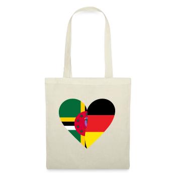 Dominica Germany Heart - Stoffbeutel - Natur - Vorne