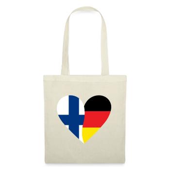 Finland Germany Heart - Tote Bag - nature - Front
