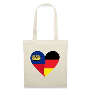 Liechtenstein Germany Heart - Stoffbeutel - Natur - Vorne