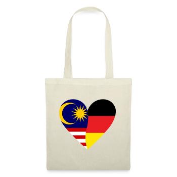 Malaysia Germany Heart - Tote Bag - nature - Front