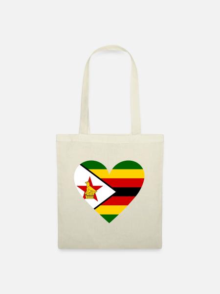 Zimbabwe Heart - Stoffbeutel - Natur