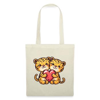 Leopard Comic Couple Love - Tote Bag - nature - Front