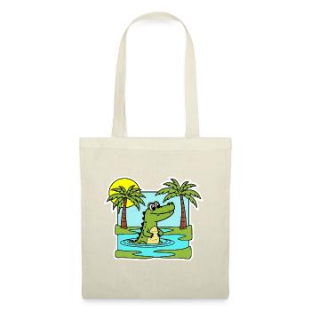 Is that a crocodile or an alligator in the swamp? - Tote Bag - nature - Front