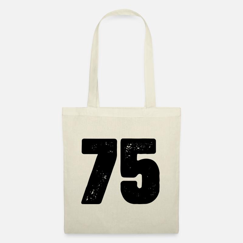 75 Zahl Trikot - Stoffbeutel - Natur