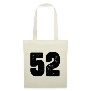 52 Zahl Trikot - Stoffbeutel - Natur - Vorne
