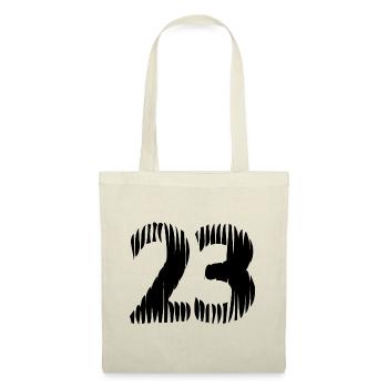 23 Zahl Trikot - Stoffbeutel - Natur - Vorne