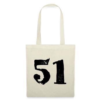 51 Zahl Trikot - Stoffbeutel - Natur - Vorne