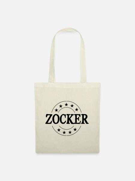 Zocker Gamer - Stoffbeutel - Natur