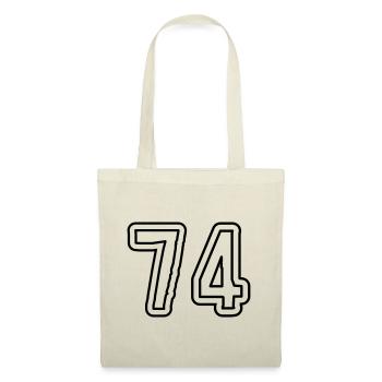 Symbole numérique 74 - Sac en tissu - nature - Devant
