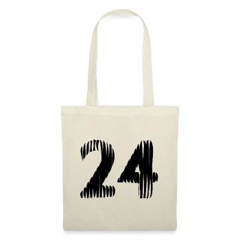 24 Zahl Trikot - Stoffbeutel - Natur - Vorne
