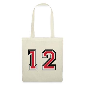 12 symboles numériques - Sac en tissu - nature - Devant